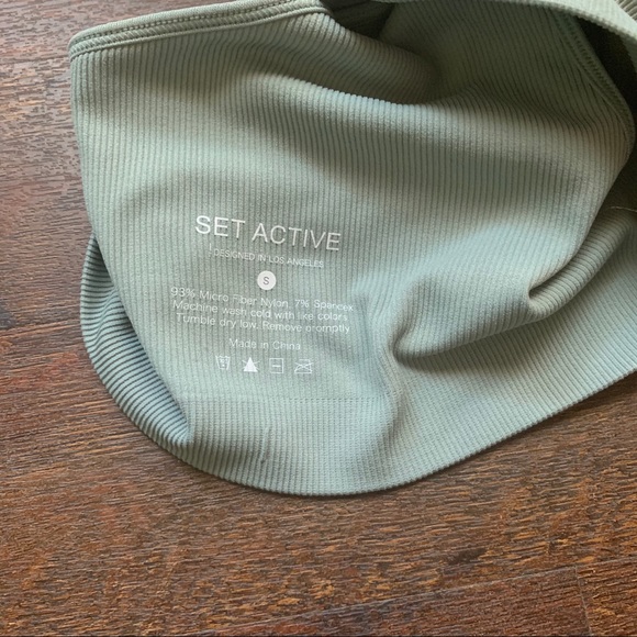NWT SETactive one shoulder ribbed bra in Gem - Picture 5 of 5